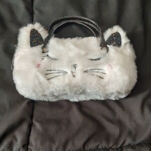 Cute Furry Cat Face Handbag